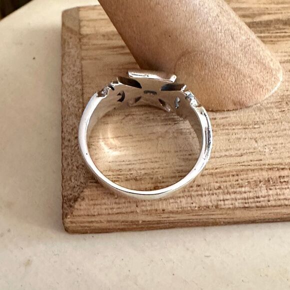 Cross Sterling Silver Ring - Picture 5 of 5